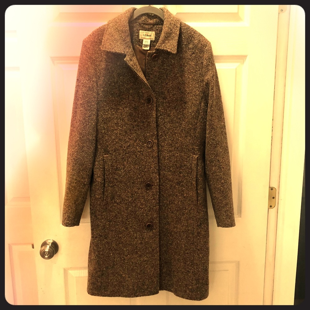 LL Bean tweed coat